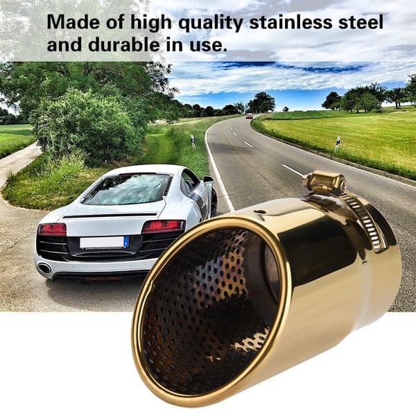 Bilmodifikasjon 76mm Eksoslyddemper Bakrør Endestykke for Audi Q3 A6