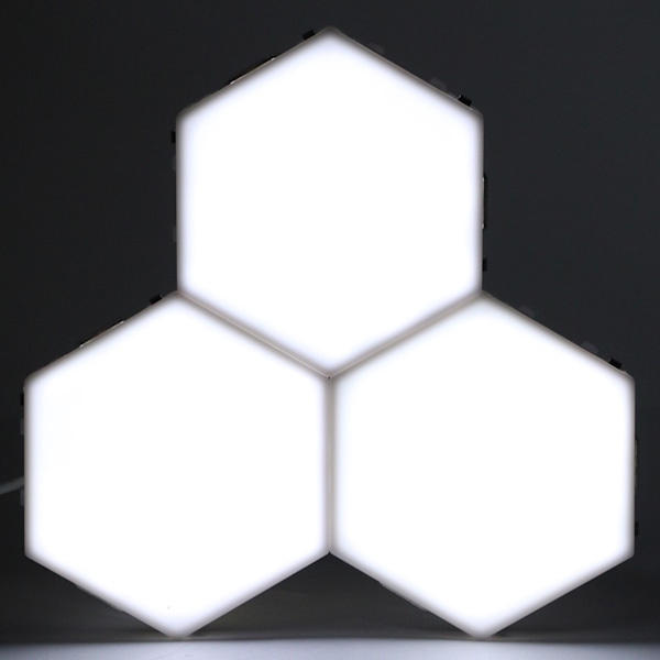 Modern enkel hexagonal formkombination DIY LED vägglampa hem dekorativt ljus dekorationEU-kontakt 110-240V