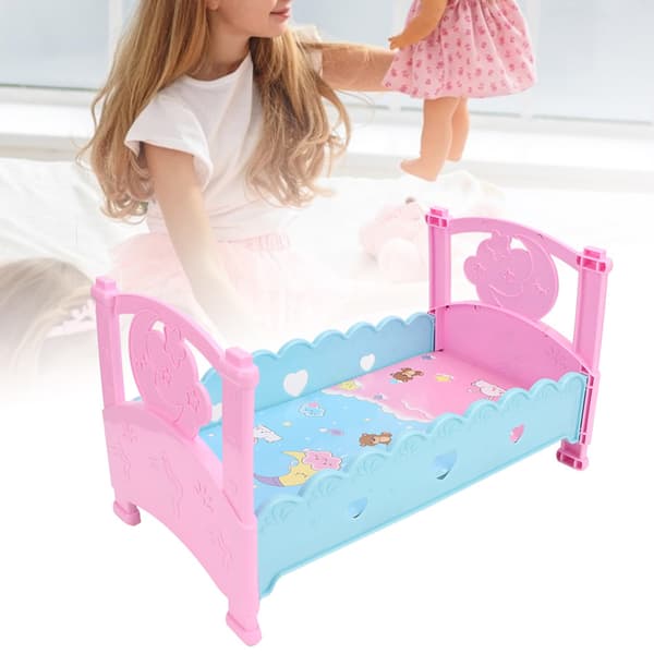 Mini Nydelig Simuleringsdukke Seng Barneseng Møbler Baby Lekehus Leker Tilbehør