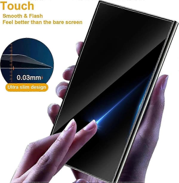 for Samsung Galaxy S24 Ultra Privacy Screen Protector, [6 in 1] Anti-Spy Film Unlock Compatible + Camera Lens Protector 6pcs