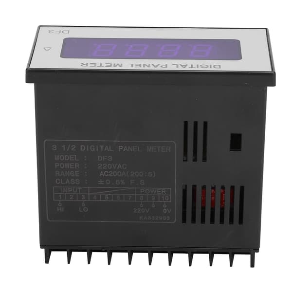 BERM Display Panelmätare 3 1/2 Digital Snap Install Spänningsmätinstrument 200A 220V