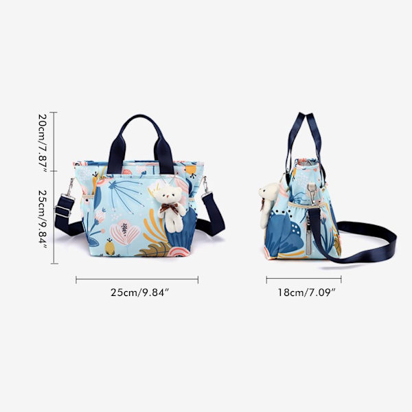 Bleieveske Tote Bærbar Mote Utendørs Multifunksjonell Baby Tote Bag Messenger for Mamma Pappa
