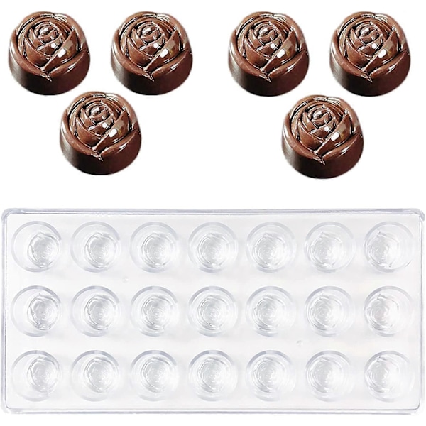 Transparent Sjokoladeform, Klar Plast Godteriform, For Å Lage Sfærisk Godteri, Sjokolade, Kakesnacks, Fargeboks 27.8CM*14CM*2.5M (Rosa Form)