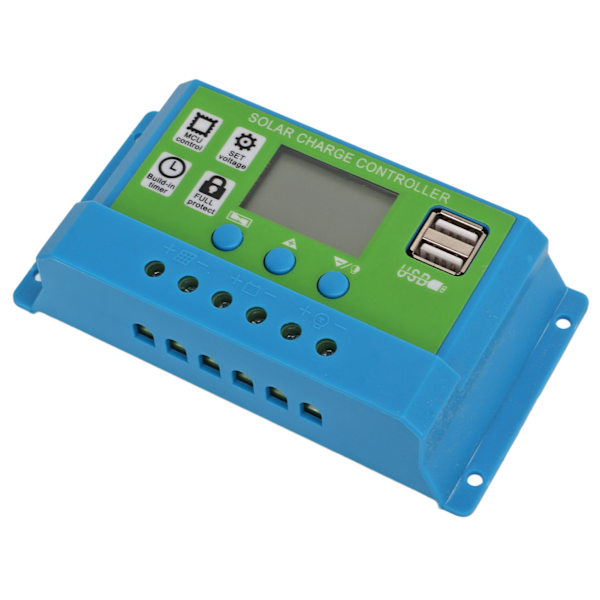 Solladdningsregulator Digital Display Parametrar Justerbar Solpanel Laddningsregulator 12V 24V Adaptiv 30A