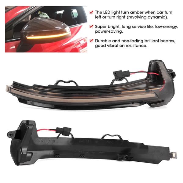 LED Dynamiskt Flytande Blinkers Gult Ljus Sidospegel Sekventiell Blinker Passar för S4 RS4 B9 A5 S5 RS5