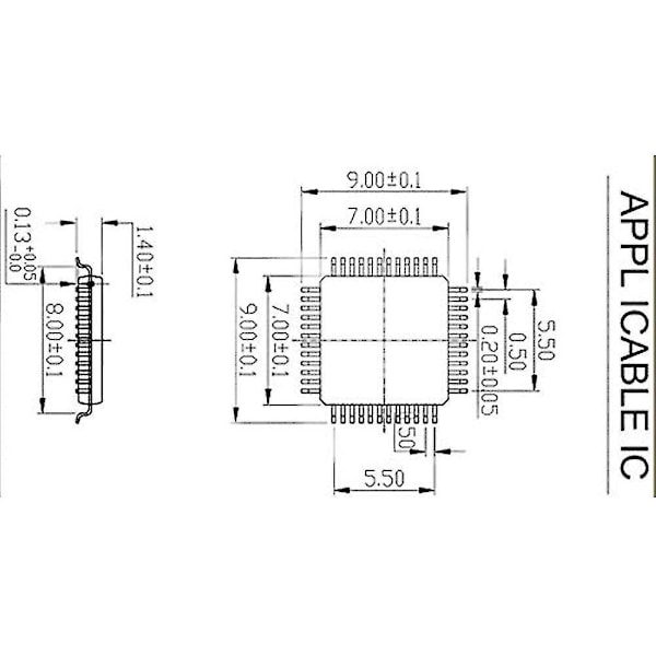 Qfp48 Till Dip48 Ic Test Socket 0.5mm Pitch Lqfp48 Till Dip48 Programmeringsadapter / Tqfp48 Till Dip48 Ada-E