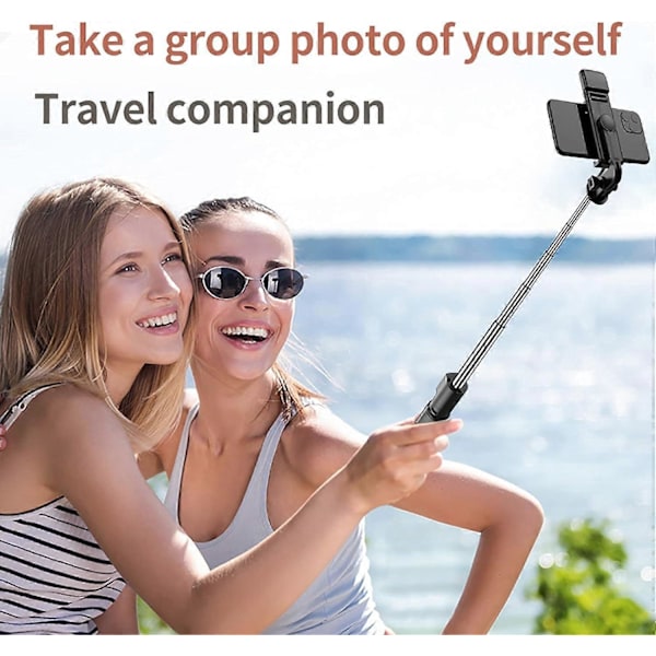 Ny selfie stick tripod Bluetooth fjernbetjening udtrækkelig selvudløser stander og bærbar