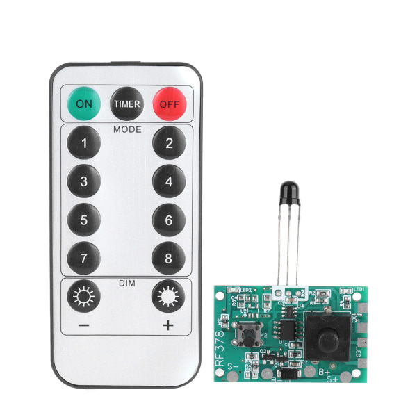 3,7V Solar Lamp String Controller Module Kretskort med fjärrkontroll för Solar String Lights