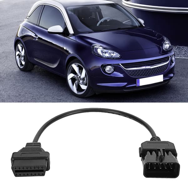 10-polet til 16-polet OBD2 Diagnostisk Kabel Adapter Stik Passer til Opel