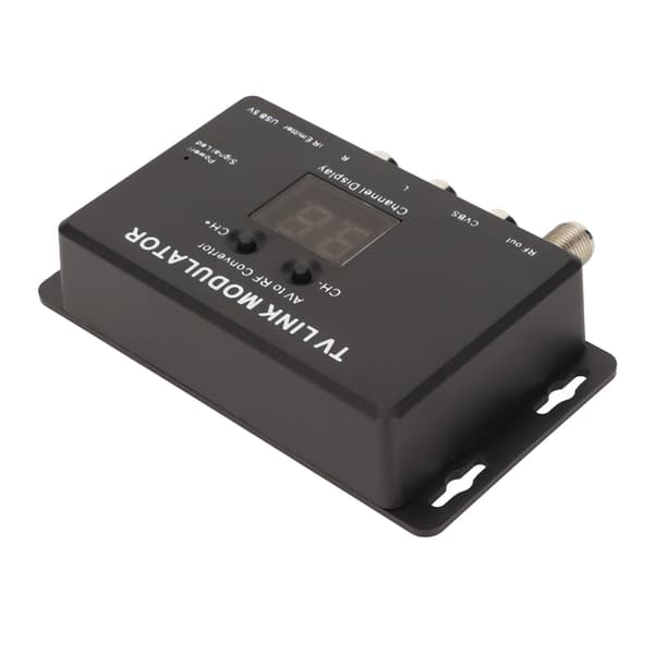 TV Link Modulator Understøtter PAL NTSC Stabil Lille AV til RF-konverter med IR-retur til Set Top Box DVD DVR
