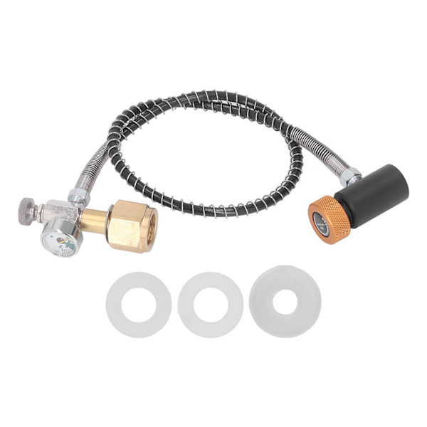 Soda Remote Hose CO2 Tank Cylinder Refilling Adapter med 24 tommers høyt trykkslange for Soda Can Connector CGA320 Til TR21 4