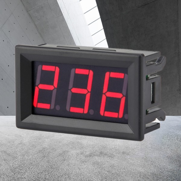 Digital voltmeter 0,56 tum tvåtråds AC 70-380V Digital LED-display spänningsmätare (röd)