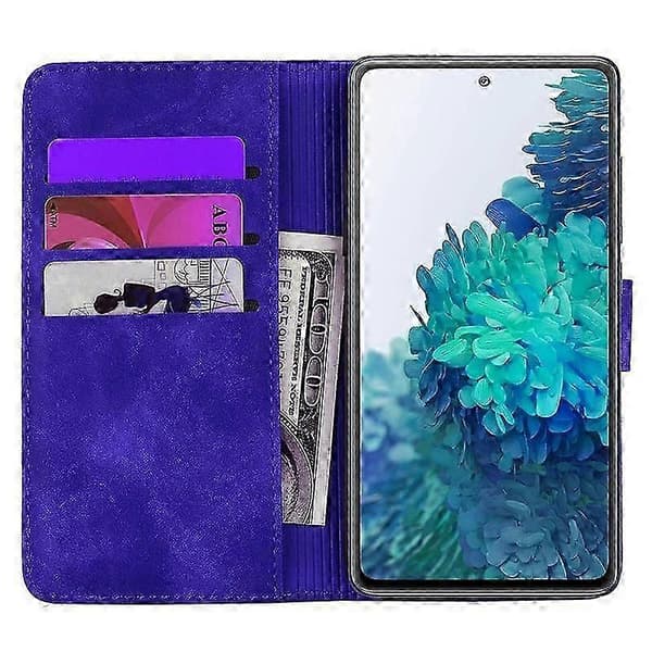 Wallet Case for Samsung Galaxy S20 FE Premium PU Leather Flip Cover Mandala Purple