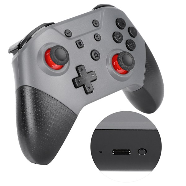 Trådløs Bluetooth-spillkontroller Gamepad med NFC 3D-joysticker for Nintendo for Switch ProCold Gray