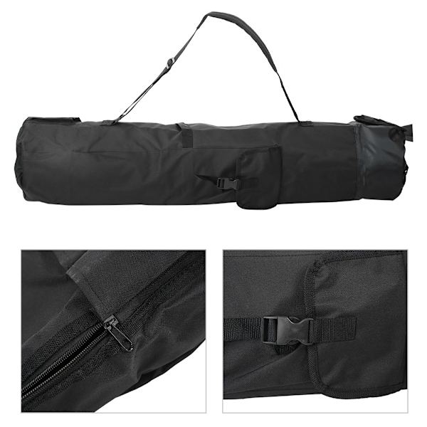 123*34 cm 600D Oxford-klud fiskestangspose Fiskepind-hjulsholder Bærerholder Opbevaringstilbehør (sort)