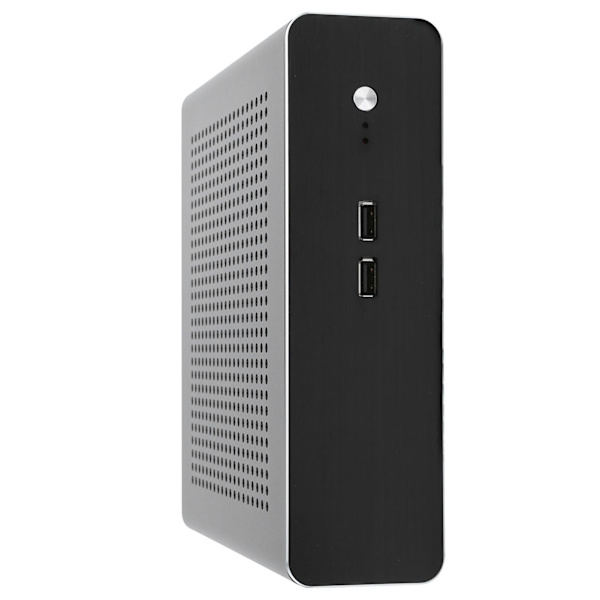 G60S HTPC -runko, täysi alumiininen DCATX- power MiniITX- case pöytätietokoneelle (Noir USB2.0)