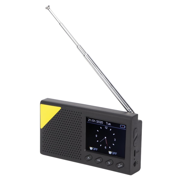 Digital DAB-radio Bluetooth 2,4-tums LCD-färgskärm Auto Tune 20 radiostationer AM FM-radio