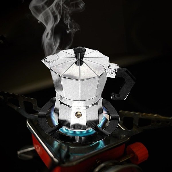 Moka Pot Komfur Stativ Stål Kaffe Pot Holder Gas Komfur Støttering Gitter Gas Hob Rack Køkken Tilbehør