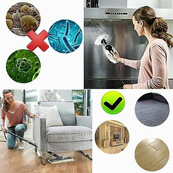 Ersättningsdukar i mikrofiber för mopp, handmunstyckstillbehör, rektangulära mikrofiberdukar för ångmopp, 5 st för ångrengörare SC1 SC2 SC3 SC4 SC5