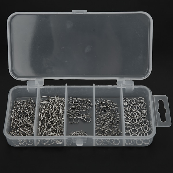 Fishing Connector Lure Pin Dobbel Sirkel Fast Clip Lock Snap Slitesterk ring sikkerhetsspenne