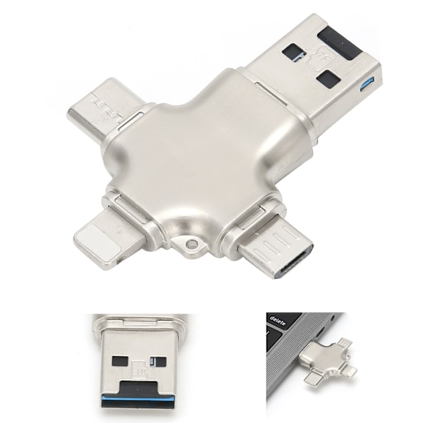 Yvonne U-levy OTG 4Ports USB2.0 Flash-asema iOs Android TypeC/Android Micro USB PC Y23(128G )