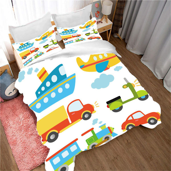 3 stk/sett polyesterfiber dynetrekk putevarsett komfortabelt husholdning soverom sengetøysett 140x200cm putevar 50x75cmx2