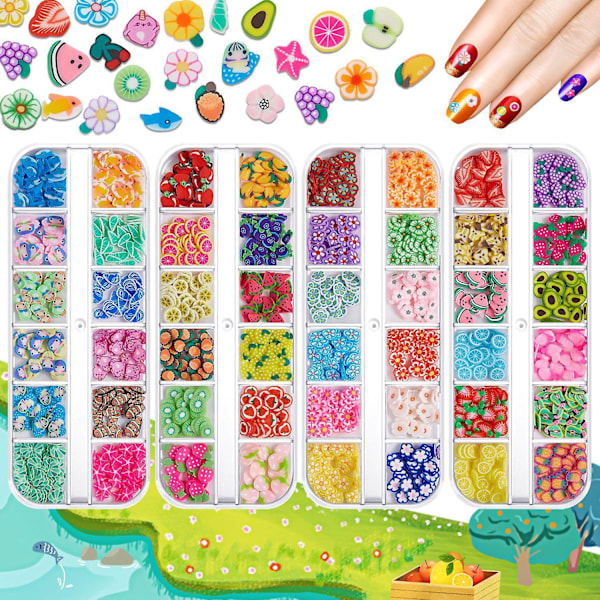 DIY Nail Art Kit med rhinsten, falske negle og manicuretilbehør til kvinder og piger