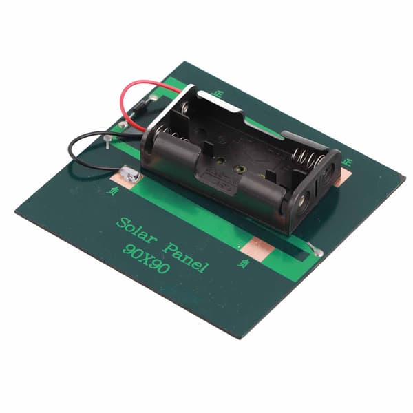 Solpaneloplader Celleopladningskort 1W DC4V til 2xAA 1,2V batterier Strømforsyning