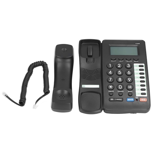 C199 Hjemmetelefon med ledning Kontortelefon Fastnet understøtter opkaldsstemmemeddelelse Mute-funktion