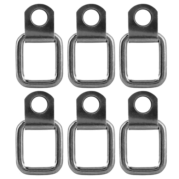 6 stk. surrings-D-ringe, foldbare udskiftningstilbehør, passer til Jeep Wrangler 2007-2017