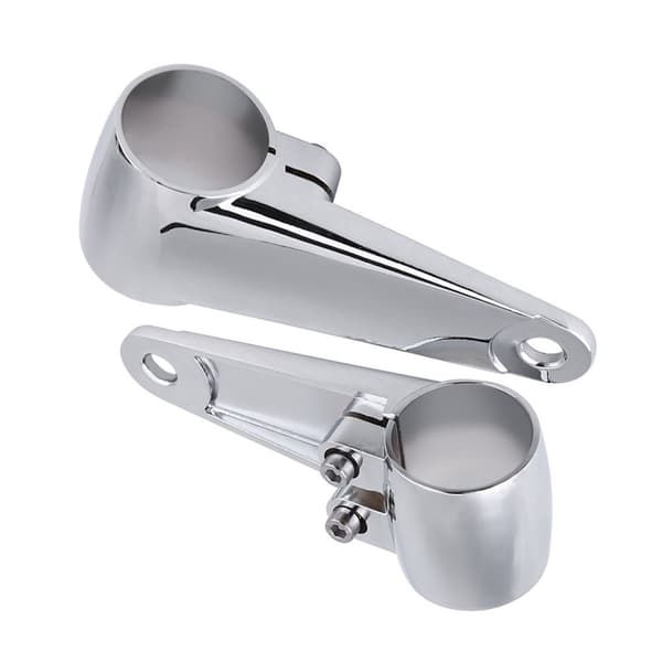 2 stk. Krom Motorcykel Forlygte Side Montering Forgaffelbeslag til 35mm-41mm Gaffelrør