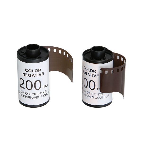 2 ruller 35 mm kamerafarvefilm 12 ark hver ISO 200 HD Vandtæt vintage kamerafarve negativ film til 135 kameraer