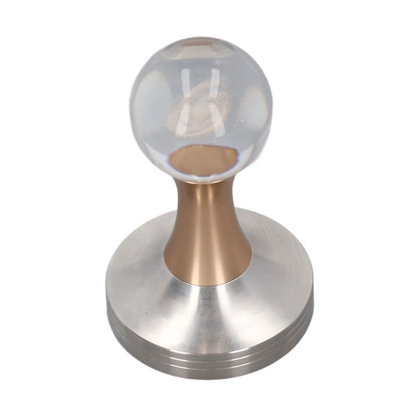 Kaffe Tamper Mat i rustfritt stål Krystallkule Kaffe Pulver Hammer for Kjøkken Butikk Gull Pillar 51mm/2in