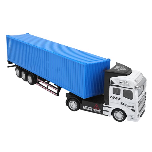 1: 48 Legeret Container Lastbil Model Legetøj Høj Simulation Børn Billegetøj KøretøjBlå Container Lastbil Model
