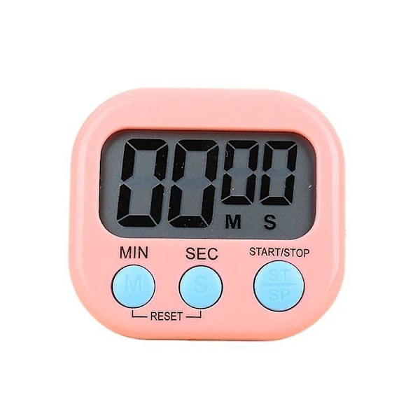 Multifunktionell Digital Kökstimer 2-pack Magnetisk Timer för Matlagning Lärande Hantering Rosa