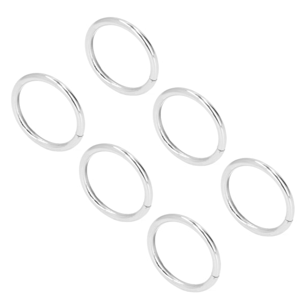 50 stk metallringer - robuste, holdbare, rustfrie, utsøkte, brede bruksområder - metall O-ringer for klær, vesker, ryggsekker - sølv