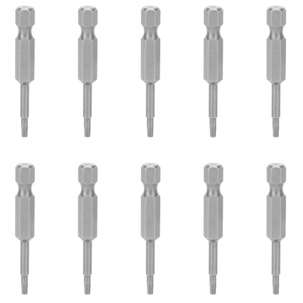 10 st Elektriska skruvmejselbitar Insexhylsa Magnetisk härdade reservdelar 2 mm