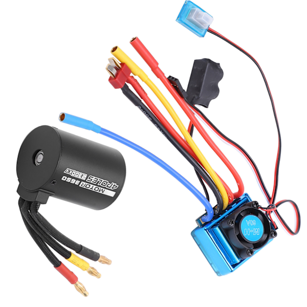 RC 3650 2300KV vedenpitävä 4-napainen harjaton moottori 60A ESC-yhdistelmällä 1/10 RC-autoon