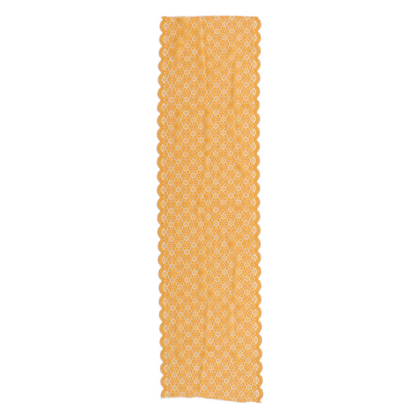 Blonder stof 10 meter 24 cm bred smuk orange blød behagelig stræk blonder trim til DIY håndværk tøj