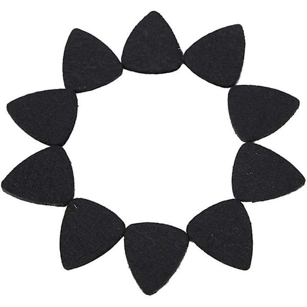 10-pack svarta plektrum för gitarr - 3 mm tjocklek, idealiska för ukulele- och gitarrister - premium plektrum i ull och instrumenttillbehör