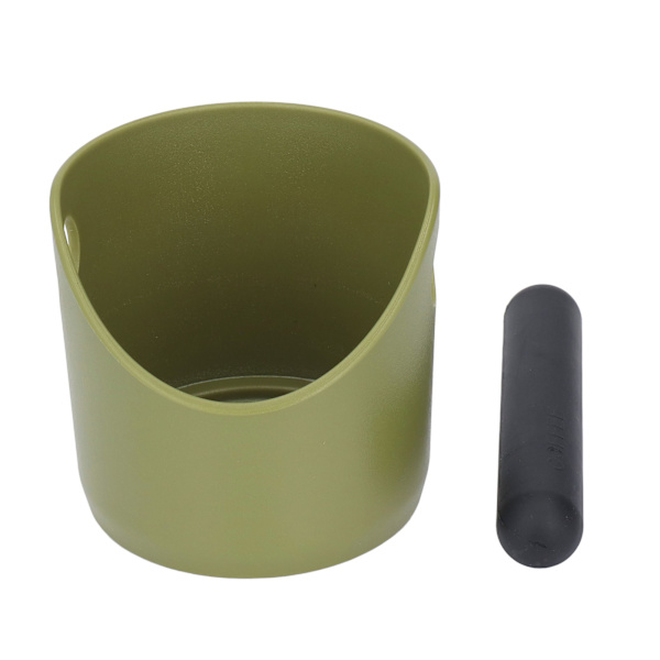 Kaffe Knock Box Plast Gummi Grind Avfallsbeholder Dump Bin med Bar for Kaffe Bar Kjøkken Grønn