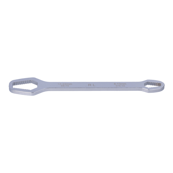Multifunktionel selvstrammende universalnøgle 8‑22 mm høj hårdhed dobbeltendet skruenøgle Sølv