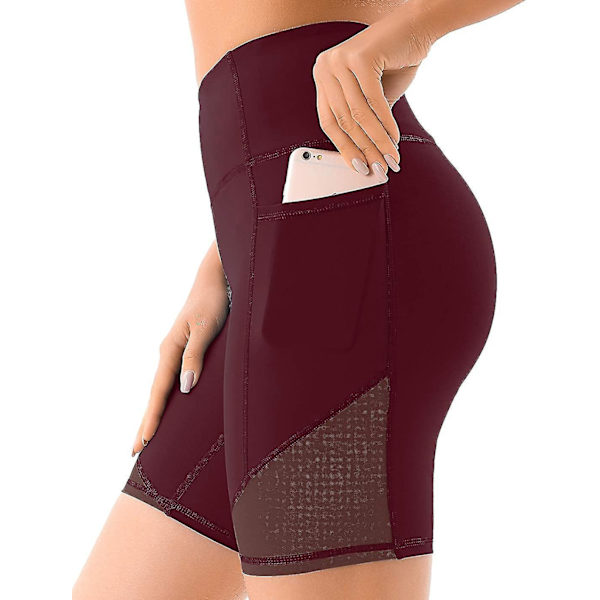 Högmidjade Mesh Biker Shorts XL med Sidofickor