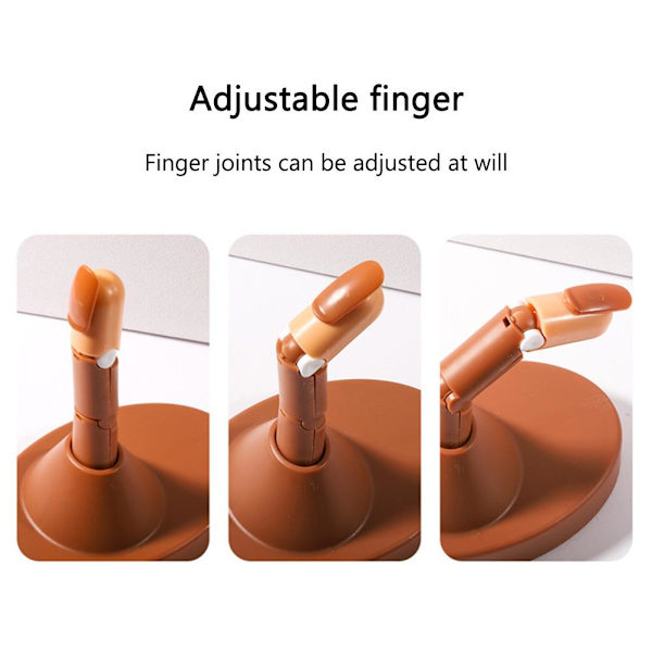 Övningsfinger för akrylnaglar Återanvändbara nagelspetsar Övningsmodell Flexibel fingerhållare Rörlig nagelövningshand Kits Nagelkonstverktyg