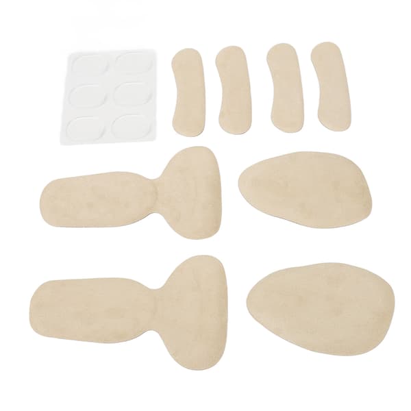 Hælgel Pads Sæt 2 I 1 Selvklæbende Abrikos Lint Hælgreb Pads til Mænd Kvinder Fødder
