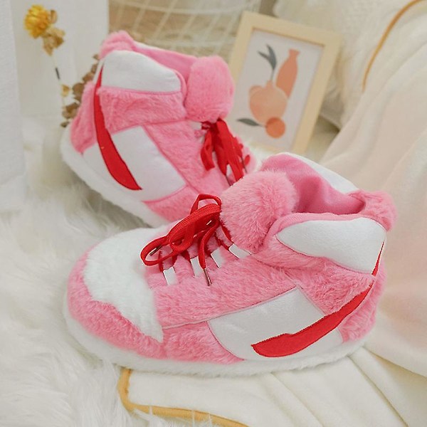 Warm and Cute Plush Sneaker Slippers for Men and Women - Big Size 36-44 (8.5-13)