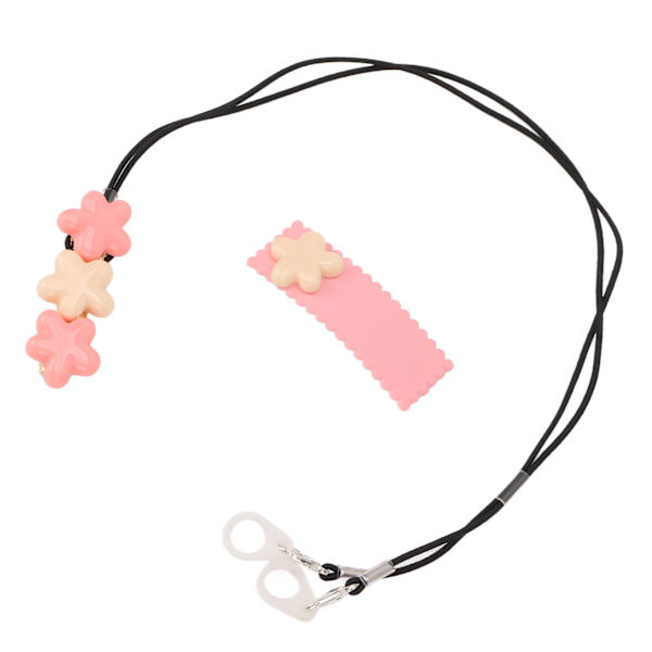 Høreapparat lanyard Clip 3 blomster Smukt moderigtigt slidstærkt nylon høreapparattilbehør til arbejde Havearbejde Sport Binaural