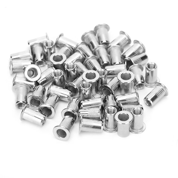 50 stk. rustfrit stål nittemøtrik Ribbing M5 Fastener Hardware Industrielle forsyninger