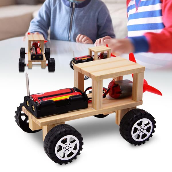 DIY Pedagogiske Eksperimentleker Barn Fysisk Vitenskap Montering Bilmodell Leke