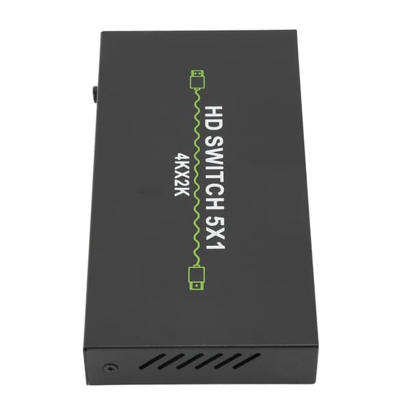 5 inn 1 ut lydsvitsj 4k 30Hz HD-svitsj for datamaskin bærbar PC dekoder smartbokser 100‑240V EU-plugg